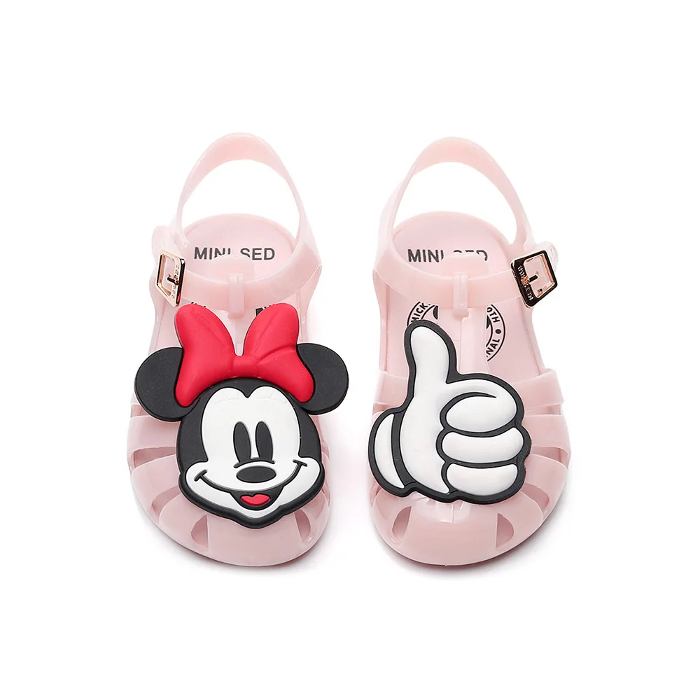 Мини Мелисса леденец сандалии для девочек новые оригинальные прозрачные сандалии для девочек детские сандалии детская пляжная обувь Нескользящая обувь для малышей - Цвет: Pink