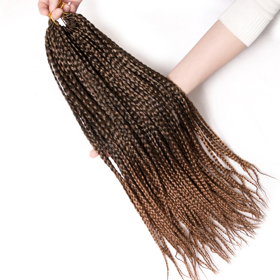 VERVES коробка косички волосы Омбре крючком волосы для наращивания 22 корня/упаковка синтетический плетение коричневый блондин, черный цвет