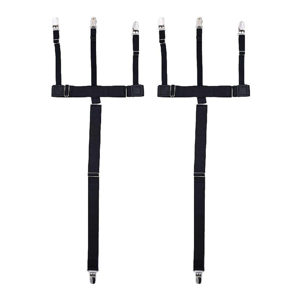 Shirt Stays Adjustable Elastic Garter Straps Sock Non slip Clampsin