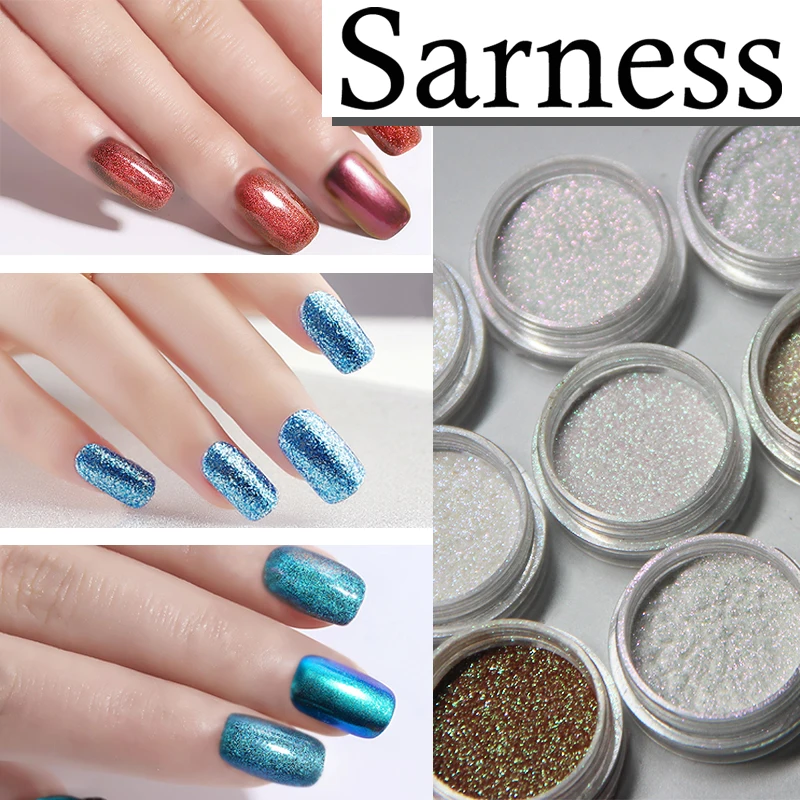 

Sarness Nails Art Gel Polish Mirror Manicure Sparkles for Nails UV Decorations 1g Glitter Pigment Powder Chrome Holographic Nail
