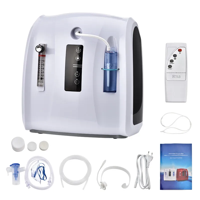 

1-6L/min Portable Oxygen Machine Concentrator Oxygen Adjustable for Home and Travel Use Making Machine AC110/220V LED Screen