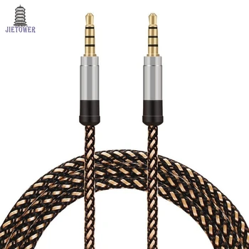 

60pcs/lot Jack 3.5mm Audio Cable Nylon Braid 3.5 Car AUX Cable 1.5M Headphone Extension Code for Phone MP3 Car Speaker wholesale