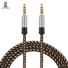 60pcs lot Jack 3 5mm Audio Cable Nylon Braid 3 5 Car AUX Cable 1 5M Headphone Extension Code for Phone MP3 Car Speaker wholesale