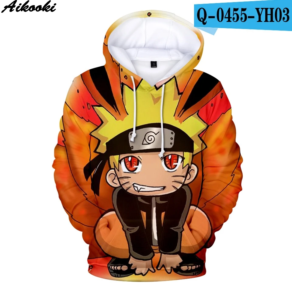 Casual Fashion Anime Naruto 3D Hoodies Men/Women Winter Tops 3D Hooded Children Sweatshirts Naruto 3D Kid Hoodies Men pullovers - Color: 3D