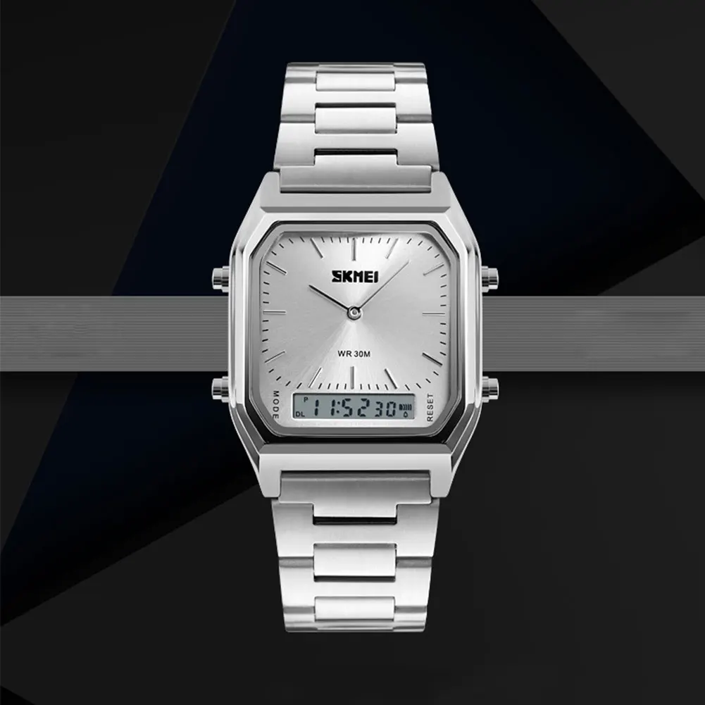 SKMEI 1220, винтажные Аналоговые кварцевые наручные часы с квадратным циферблатом, Мужские водонепроницаемые часы для украшения ручной работы, Точное отображение времени, часы