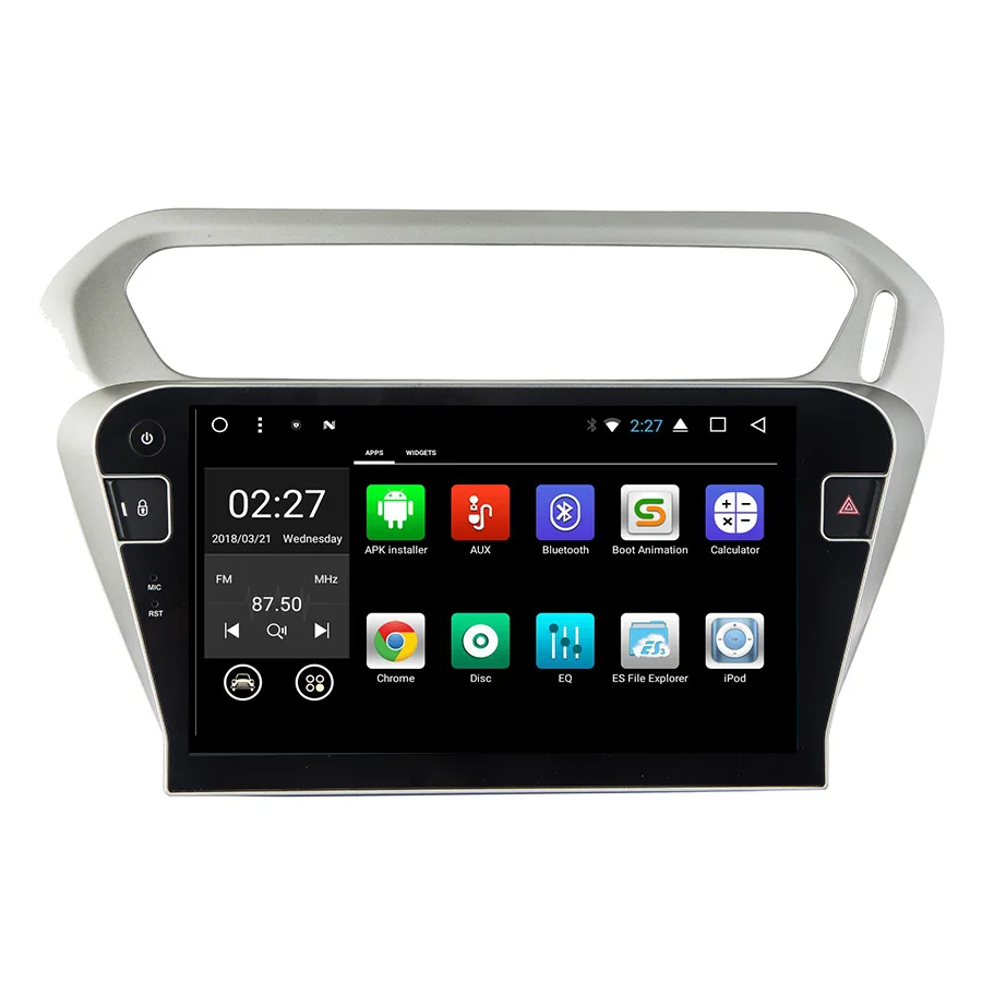 Excellent Asvegen  Android 7.1 Quad Core Car Radio GPS Navigation Stereo Headunit WIFI 4G Media DVD Player For Peugeot 301 2014 2