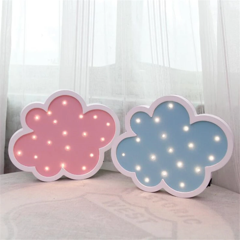 

INS Wooden Clouds Night Light Originality LED Table Lamp Lovely Baby bebe Children Room Decoration New Year Valentine Day Gift