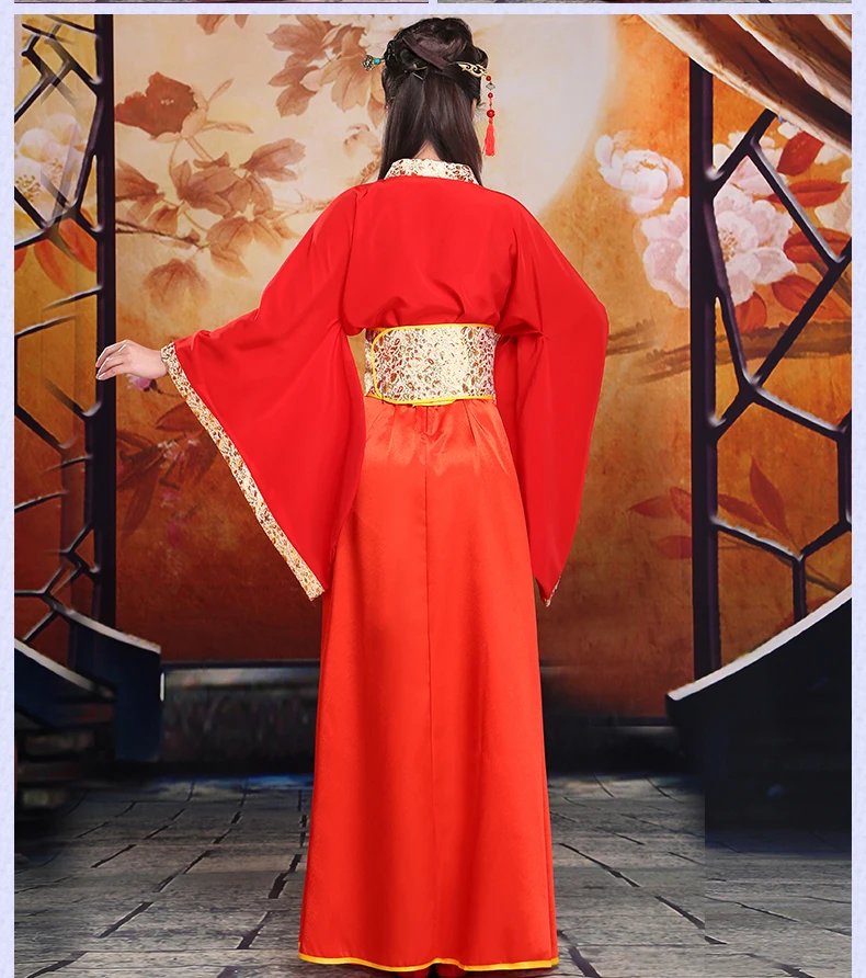 Роскошные Для женщин Косплэй костюмы для танцев сказочной принцессы костюм ханфу queen Древняя китайская одежда драматургического Костюм