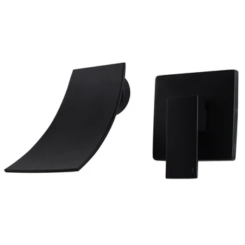 

Waterfall concealed embedded wall buried water table basin retro dumb black copper washbasin hot and cold faucet wx5250952