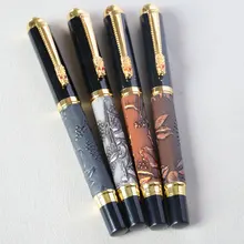 Шариковая ручка, новинка, DIKAWEN, 891, коричневый и золотой дракон, зажим, цветок, богатый урожай, 4 стиля на выбор, бизнес, офис, лучший подарок