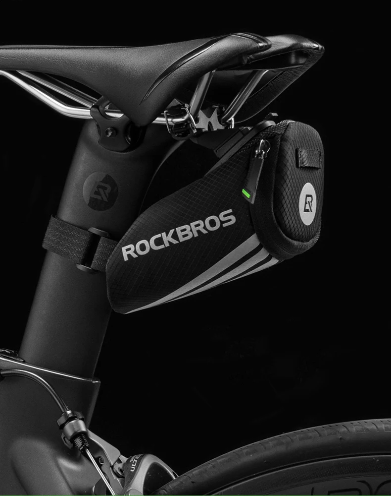 Sale ROCKBROS Bicycle Mini Seat Bag Cycling Y-Series Strap-On Wedge Packs Saddle Bag  MTB Rode Bike Tool Kits Rear Seat Pack Bags 1