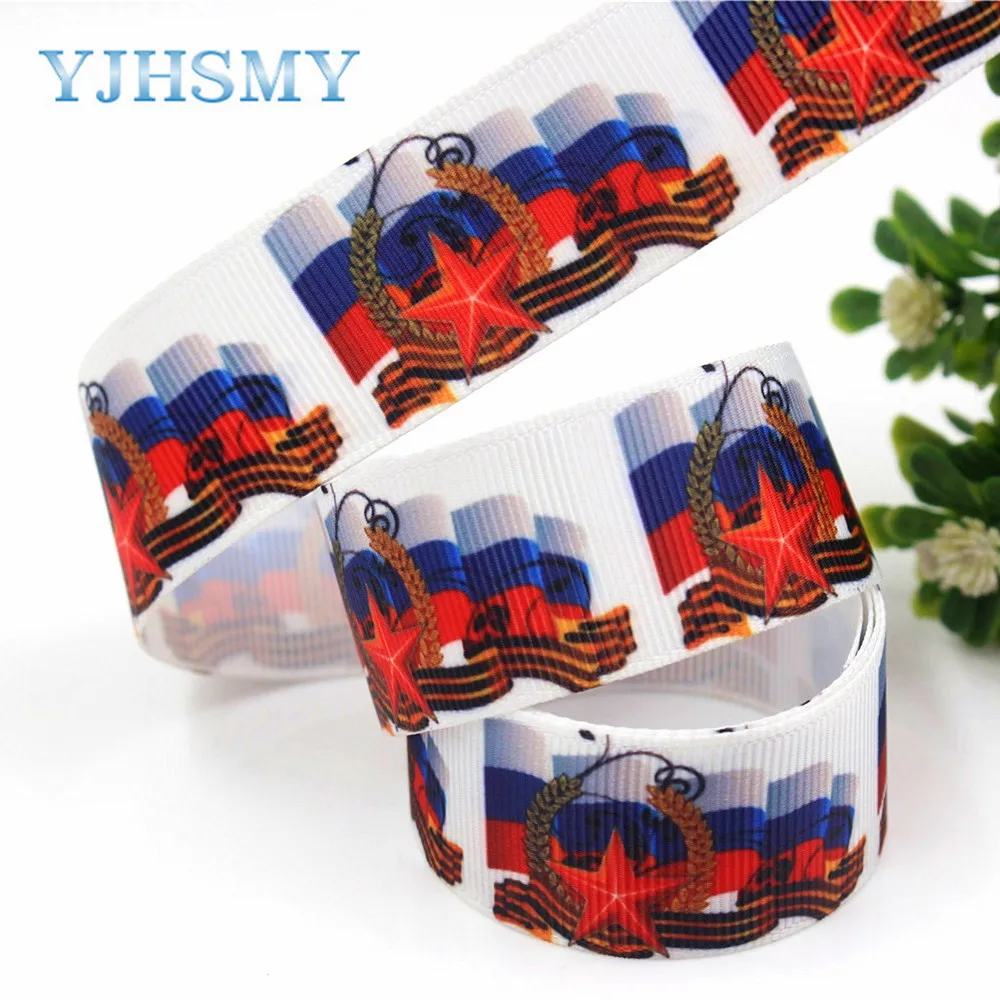 Grosgrain Ribbon Ribbon Decoration Ribbon Supplies Wrapping Ribbon 25 mm 5 Yards medal icon Printed grosgrain ribbons DIY handmade Hair accessories wedding gift wrap