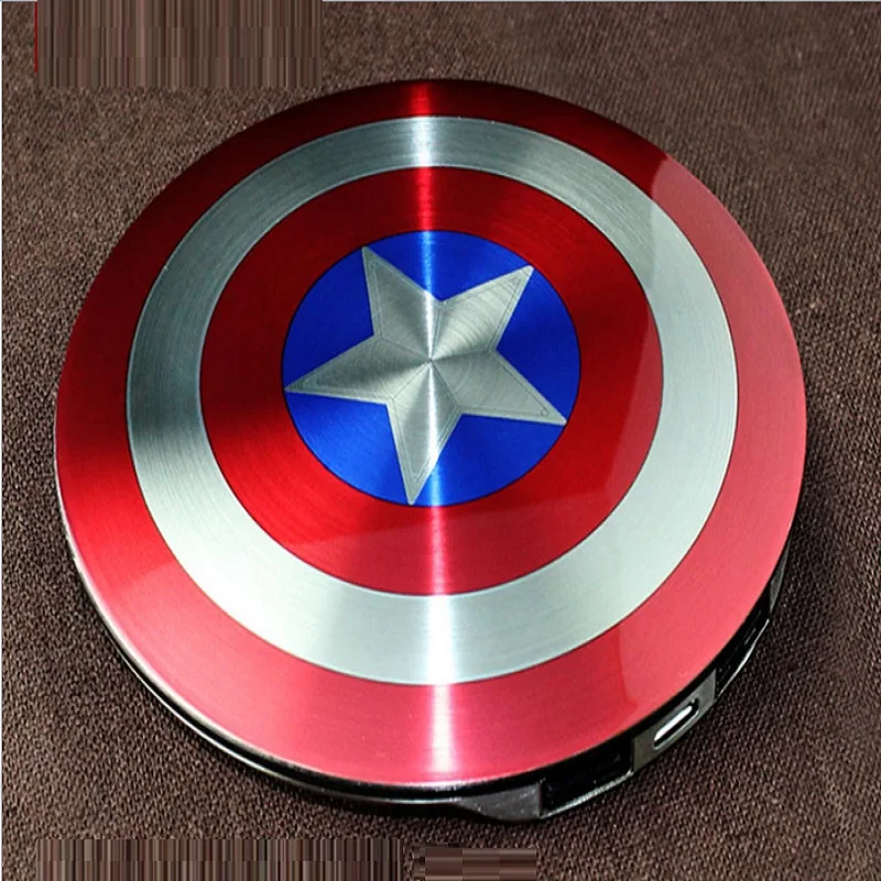 Внешний аккумулятор Captain USA Shield 6800mAh duble USB power bank зарядное устройство для iPhone 5 6 6s samsung s5 s6