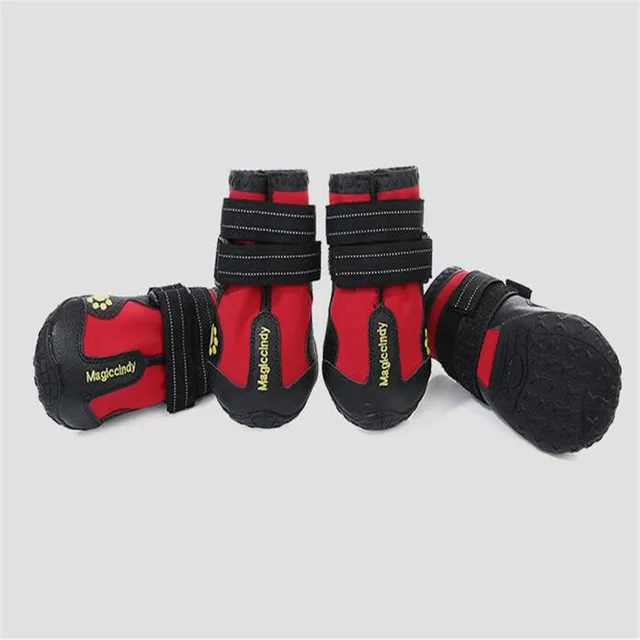 (4pcs/set)Waterproof Big Dog Shoes Rainshoes Non slip Large Pet Galoshes Outdoor Sports