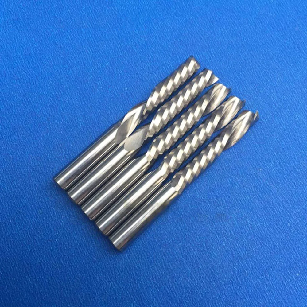 de topo Única Flauta Espiral Fresagem CNC
