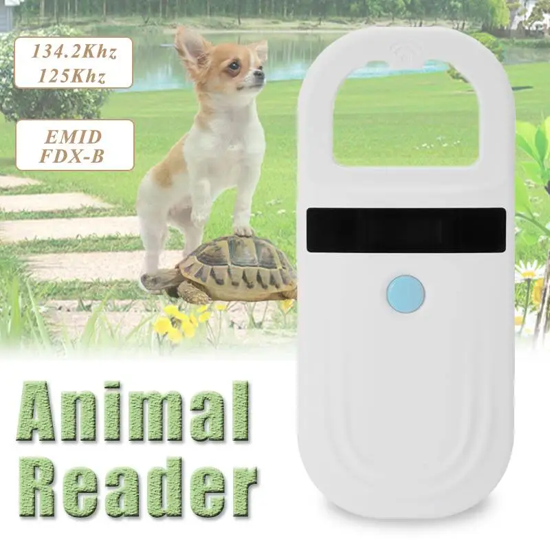 

134.2Khz Animal ID Reader OLED Portable Pet Microchip Scanner Handheld RFID Dog Microchip Handheld Pet Scanner