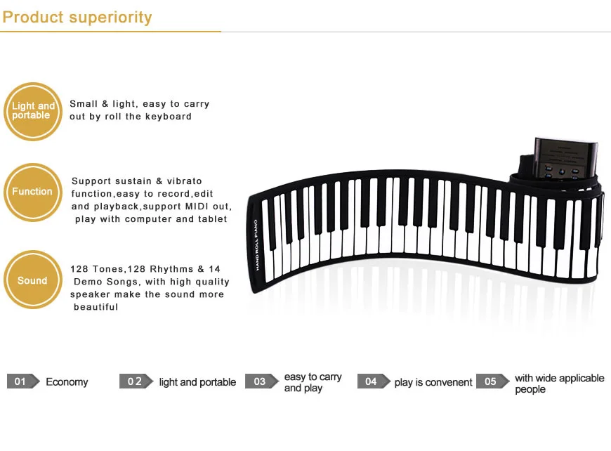 88 клавиш закатать Силиконовое пианино с 128 тонами, 128 ритмами, 14 демонстрационных песен рулон клавиатуры фортепиано(черный микрофон вход
