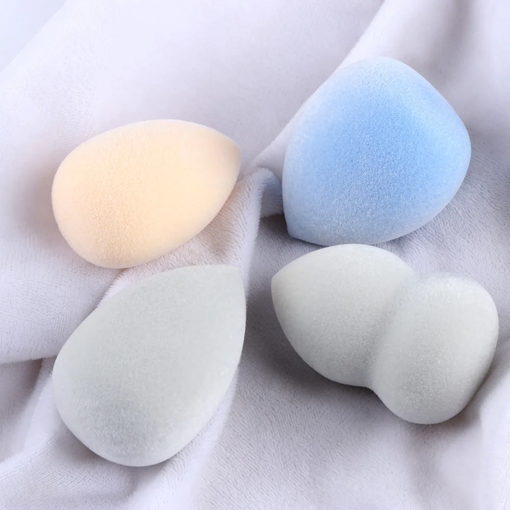 

1/2 Pcs Velvet Sponge Microfiber Fluff Surface Cosmetic Powder Puff Makeup Sponge Cosmetic Tools Flocking Sponge