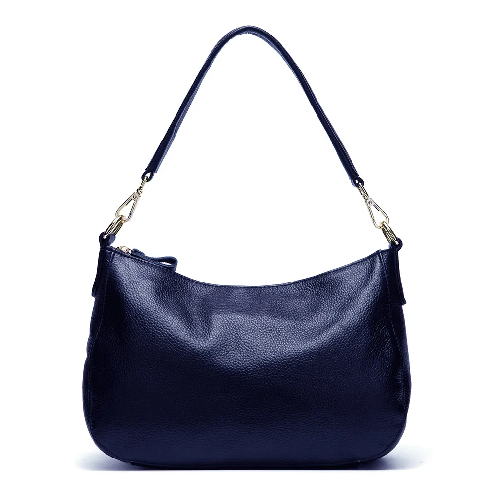 Zency натуральная кожа женская сумка на плечо модная повседневная сумка-тоут женская сумка через плечо элегантная очаровательная женская сумка - Цвет: Темно-синий