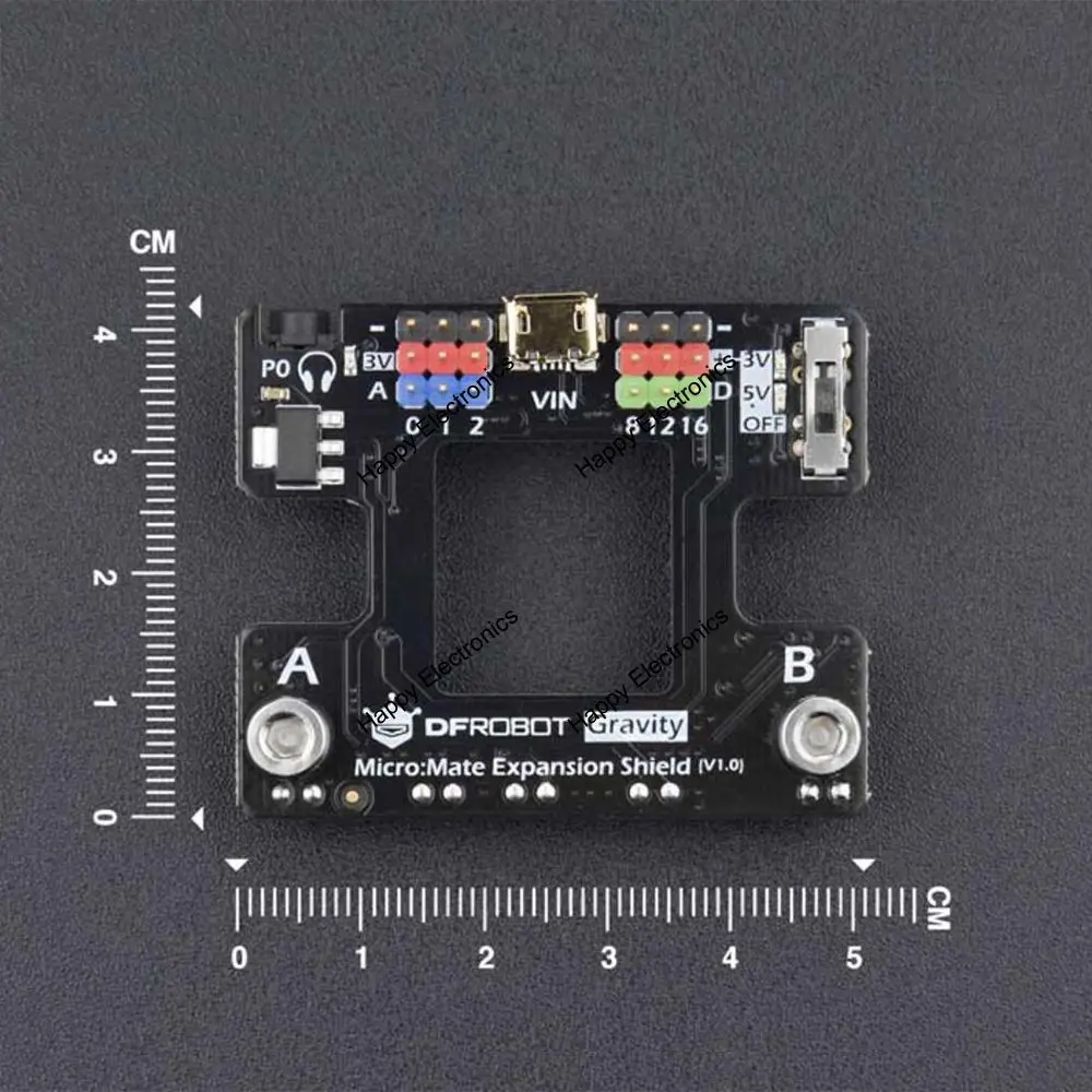 DFRobot микро: Коврики мини I/O Плата расширения адаптер объектива для камер Micro: бит, 5 V/3,3 В совместим с гравитационным модули датчик моторов сервопривода 3-контактный и т. д