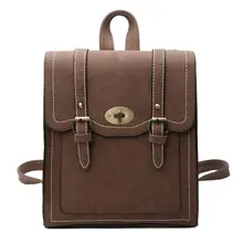 High Quality Vintage Women Backpack Pu Leather Backpacks For Teenage Girls School Shoulder Bag Bagpack 2019 New designer high quality pu leather backpacks women vintage college student school backpack for teenage girls female shoulder bag