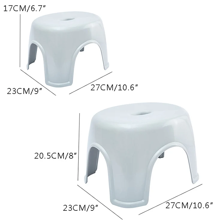 Модный простой нескользящий табурет для ванной комнаты толстый пластиковый функциональный табурет для душа креативный маленький скамья