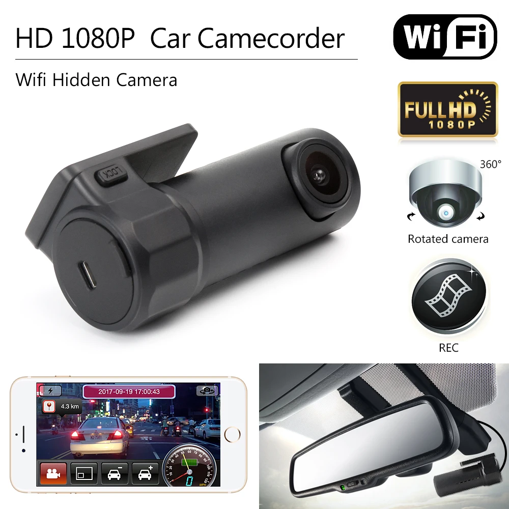 1080P Hidden Car Camera WIFI DVR Dash Cam Recorder Camcorder Night Vision CAM US