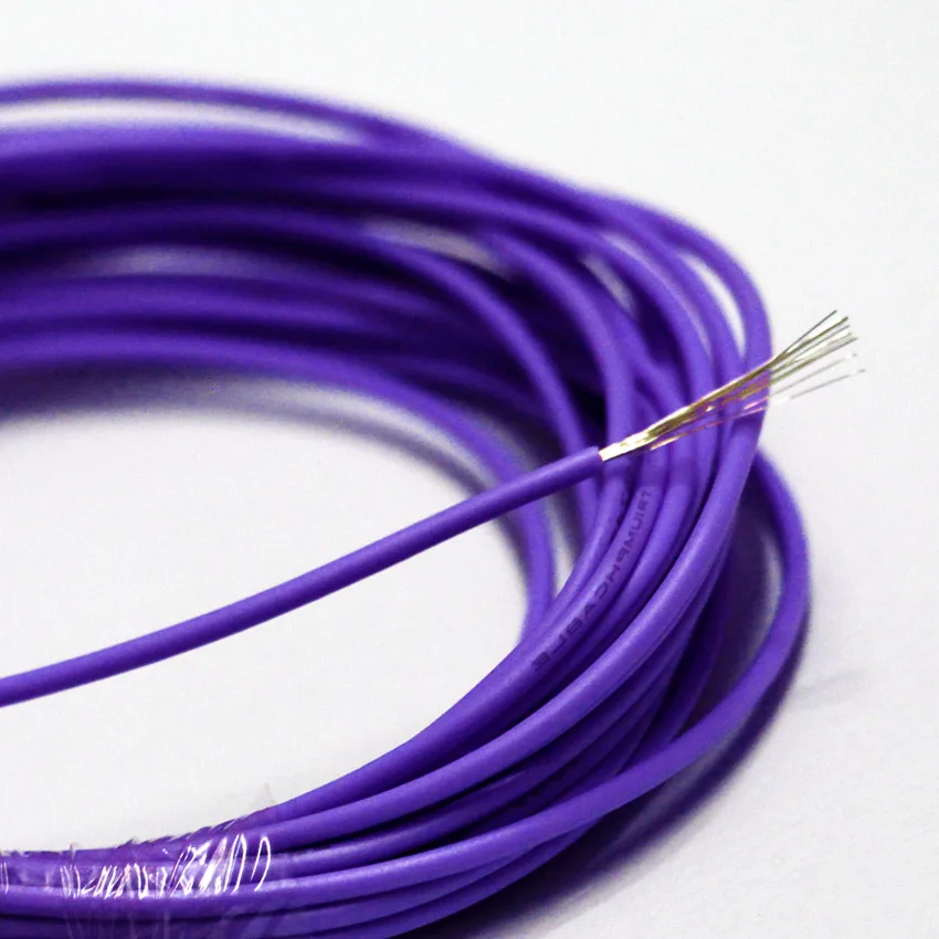 5 м Луженая Медь 22awg 24awg 26awg кабель 1007 электрический провод с ПВХ изоляцией 22 24 26 awg Электрический кабель удлинитель электронный провод - Цвет: Фиолетовый