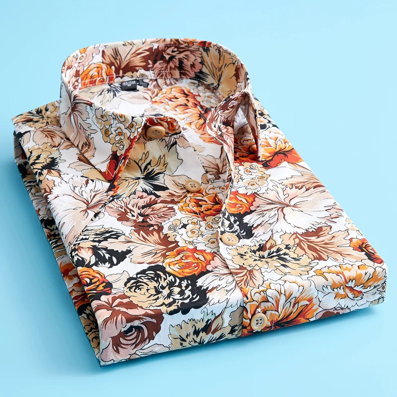 

Men's Summer Print Short Sleeve Casual Shirt Good Quality Cotton Comfortable Shirt Size 5XL