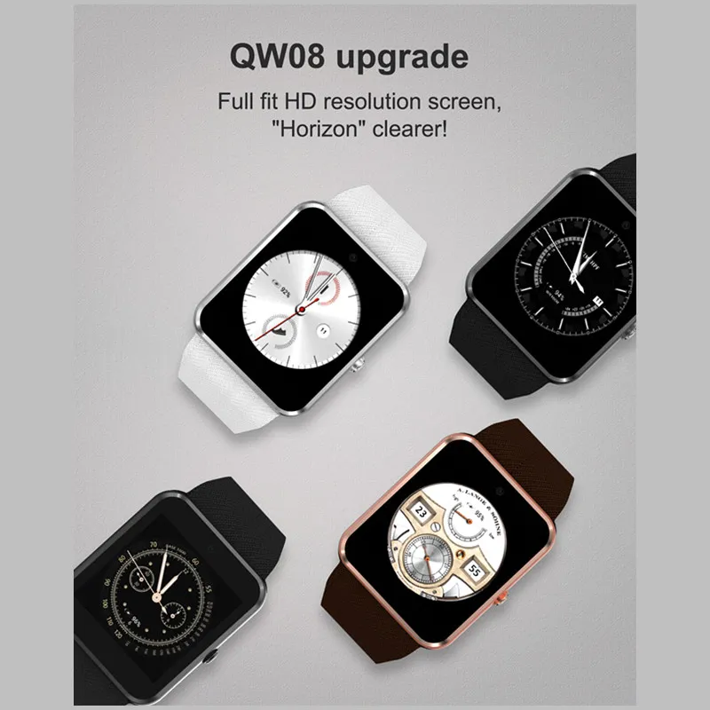 

QW08 square smartwatch 1.54 inch with sim card slot for iOS Android looks like apple watch pk s8 x86 m5 m11 business watches men