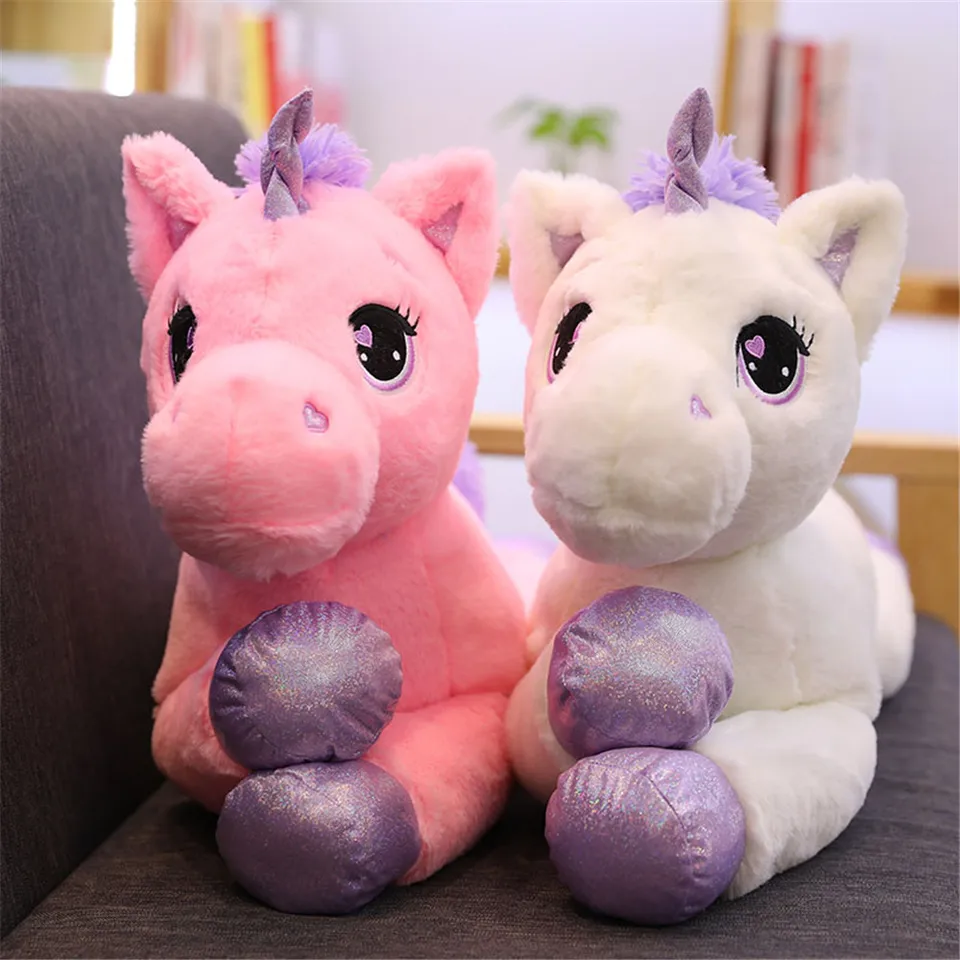 giant pink unicorn stuffed animal