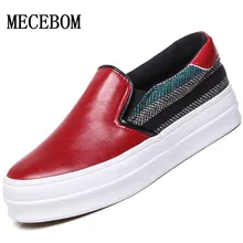 New Women Loafers Casual Flats Round Toe Black Red Loafer Shoes Autumn Comfort Women Shoes