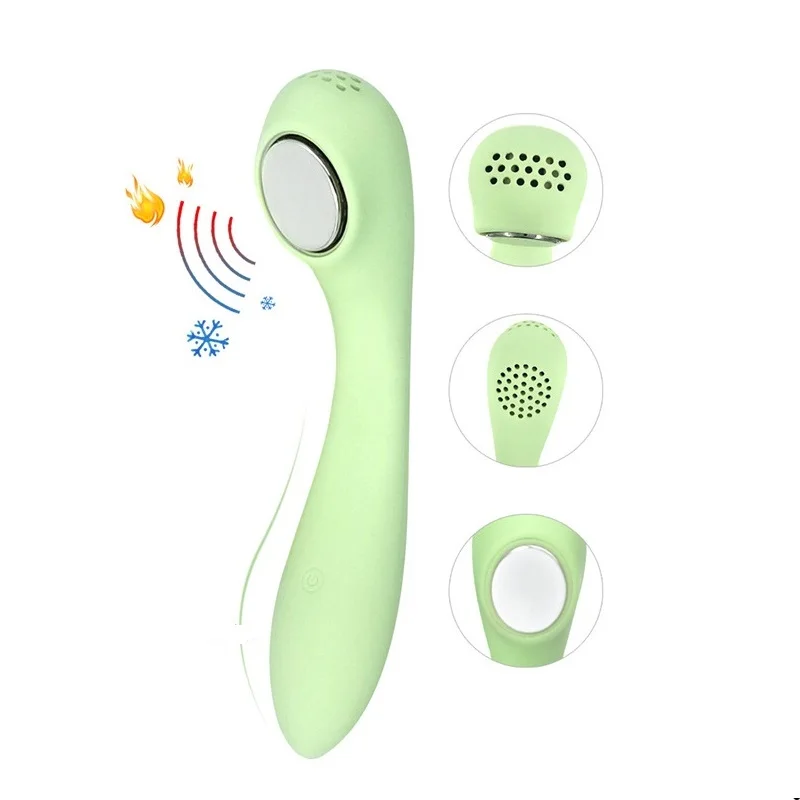 Новый G-Spot Heating cool down Дилдо Вибратор волшебный AV массажер для тела силиконовый
