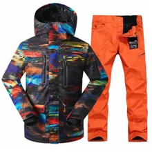 GSOU лыжная куртка на молнии ветрозащитный дышащий Лыжный костюм для мужчин двойной одной пластины лыжный доска