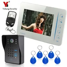 YobangSecurity 7″ Wired Color Video Door Phone Doorbell Intercom Monitor Visual Security Camera Bell System Kit With RFID Keyfob