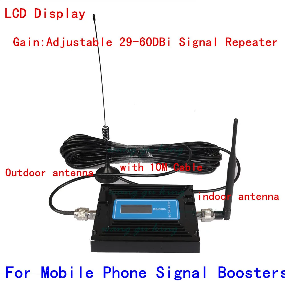

LCD display 60dB Gain GSM 900 cell phone signal booster 900MHz mobile phone repeater amplifier for Russia Brazil Canada Ukraine