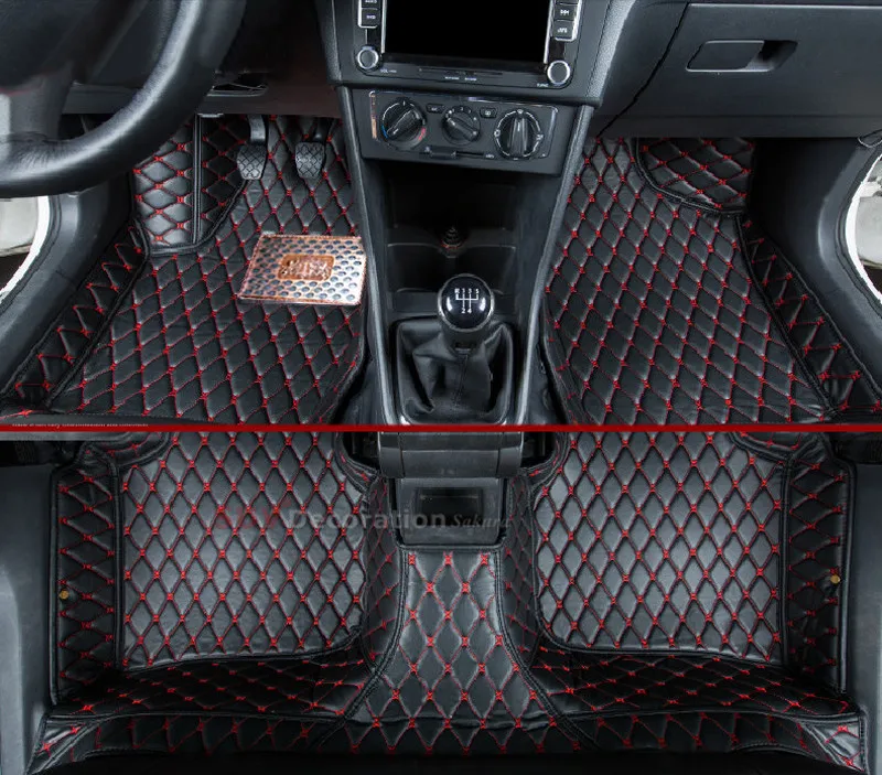 

For Volkswagen Golf 6 2010 - 2012 Accessories Interior Leather Carpets Cover Car Foot Mat Floor Pad 1set