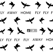 Наклейки для ногтей, художественные украшения, птицы, животные, летают, слайдер, клей, Переводные переводные наклейки, маникюрный лак, художественные аксессуары, лаковая фольга