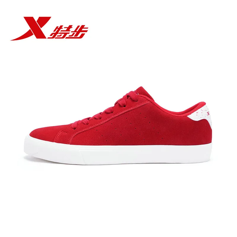 XTEP/классическая женская обувь на шнуровке для скейтбординга; женская спортивная обувь на плоской подошве; женская обувь для скейтбординга; 983418319599 - Цвет: red