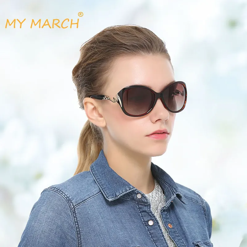 MYMARCH New Polarized Sunglasses Women Brand Designer Female Sunglasses Vintage Sun Glasses gafas oculos de soll masculino UV400