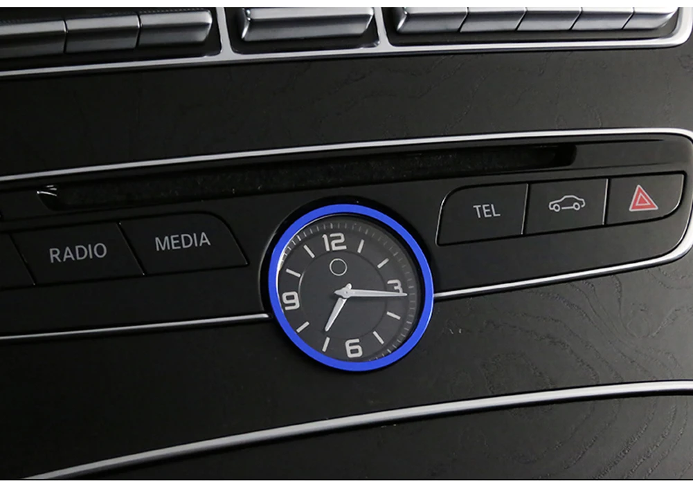 Автомобильные аксессуары центральная консоль часы настольные часы кольцо накладка Крышка для Mercedes Benz C Класс W205 GLC X253 E класс W213