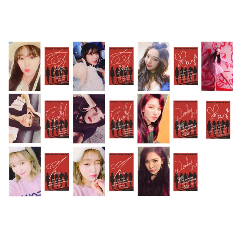 

10Pcs/Lot KPOP Red Velvet BAD BOY Album Photo Card Hip Hop Self Made Paper Cards Autograph Photocard