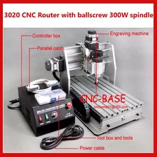 3020 ballscrew cnc router PCB engraver cnc engraving milling cutting drilling carving machine 300W 220V 110V
