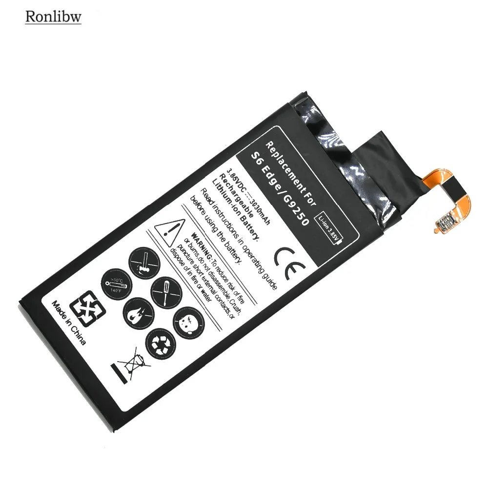 

Ronlibw EB-BG925ABE Replacement 3030mAh Black Battery For Samsung Galaxy S6 Edge G9250 G925S G925FQ SM-G925l G925F G925L G925K