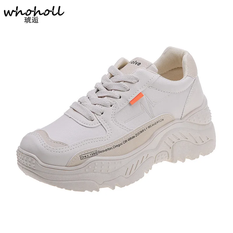 

WHOHOLL Fashion Sneakers For Women Shoes Causal Spring Female Plaform Sneakers White Shoe Women Ulaazng Chunky Sneaker 2019 New
