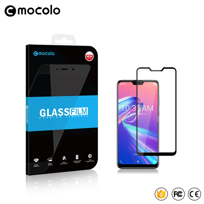 

Mocolo 2.5D 9H Full Cover Tempered Glass Film On For Asus ZenFone Max Pro M2 M 2 ZB633KL ZB631KL Global 3/4/6 32/64/128 GB