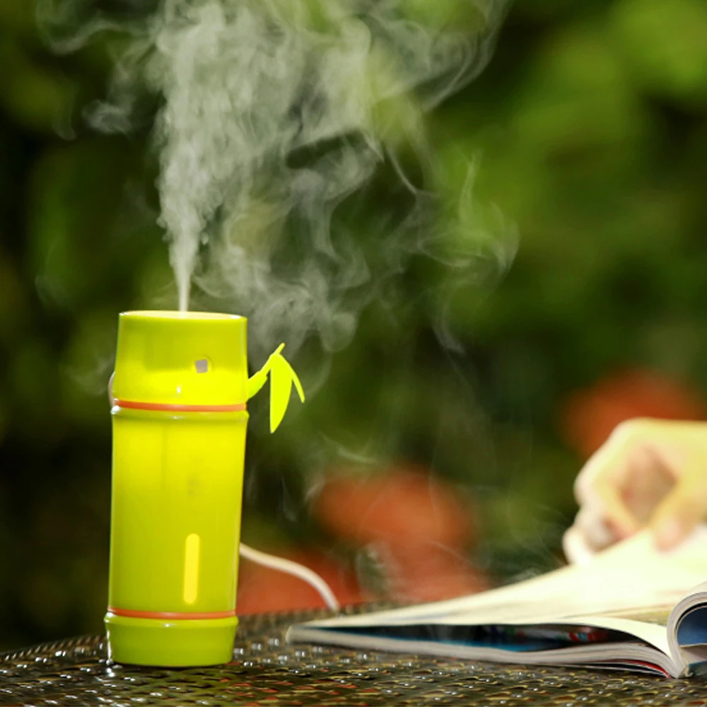 

Air Humidifier Creative Bamboo Style USB Ultrasonic Car Humidifier Led Light Essential Oil Aroma Diffuser Portable mini fogger