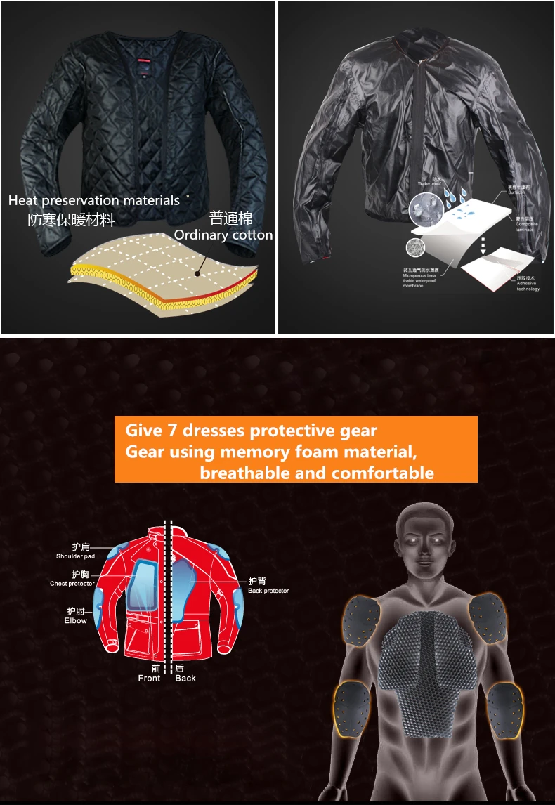SCOYCO JK34-2 мотоциклетная Одежда Защитная гоночная куртка спортивная мотоциклетная безопасность Водонепроницаемая теплая зимняя одежда