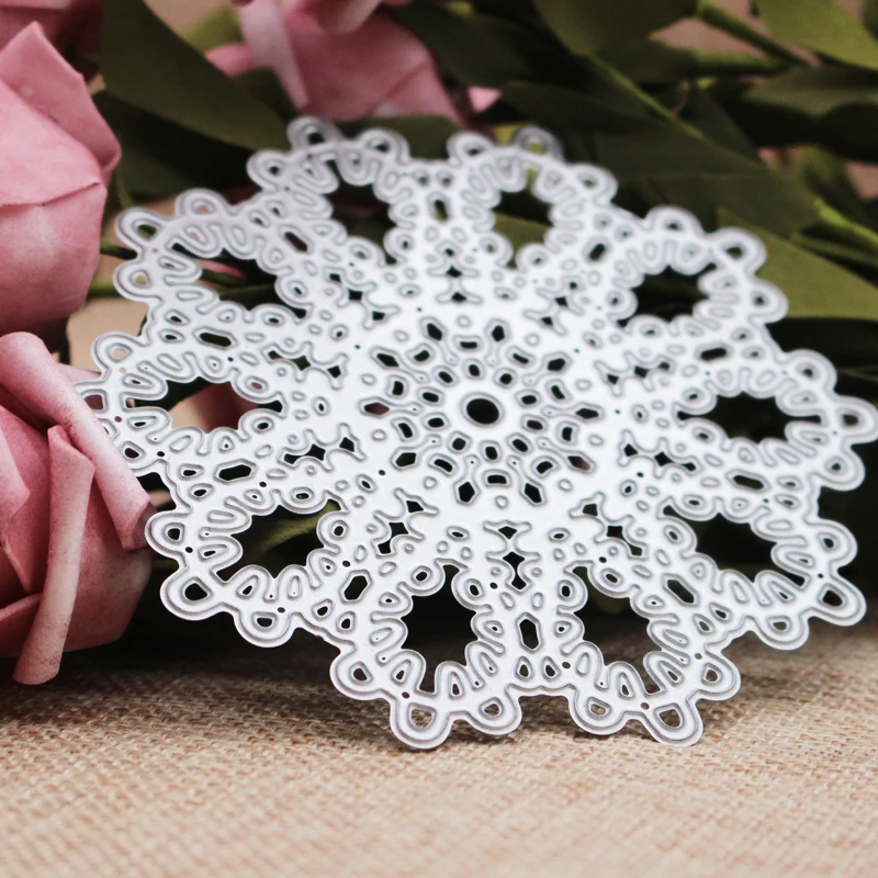 

Hollow snowflake Metal Cutting Dies DIY Scrapbook Album Photo Cards Decoration Embossing Stencils 102*103 mm