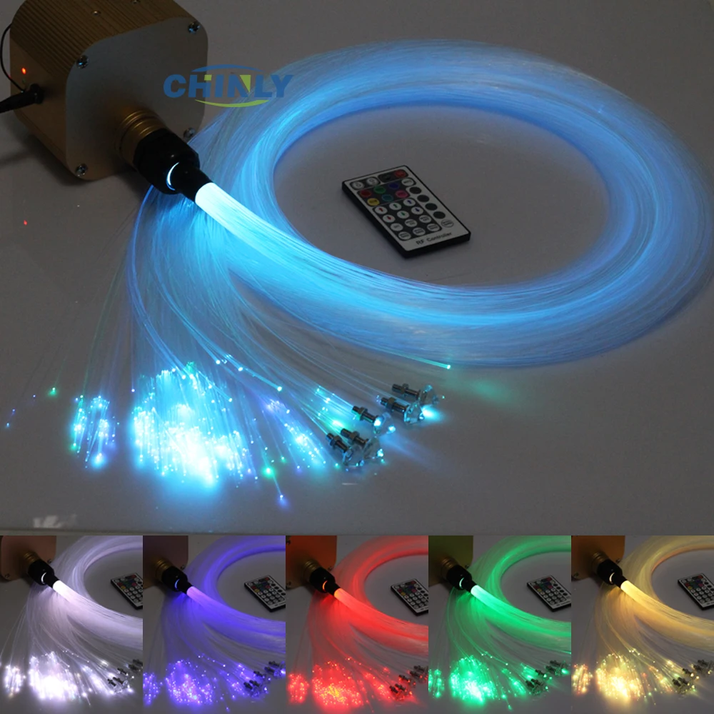  Fiber Optic Lights Smartphone APP Bluetooth Control Twinkle 16W RGBW LED Ceiling Starry Lights Kit 